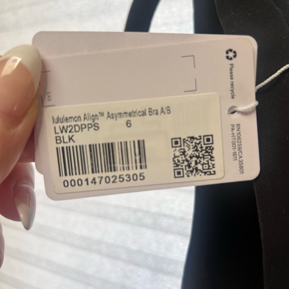Lulu Lemon Align asymmetrical bra. - Picture 3 of 5